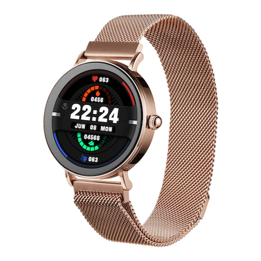 VK-5050-GD Volkano Valencia Series Ladies Smart Watch with Metal Mesh